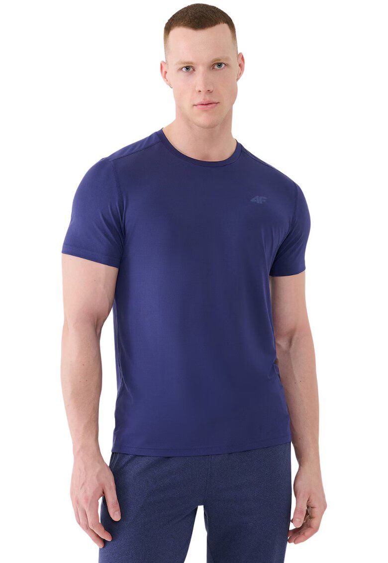 4F Tricou barbati bleumarin inchis - material elastic - poliester