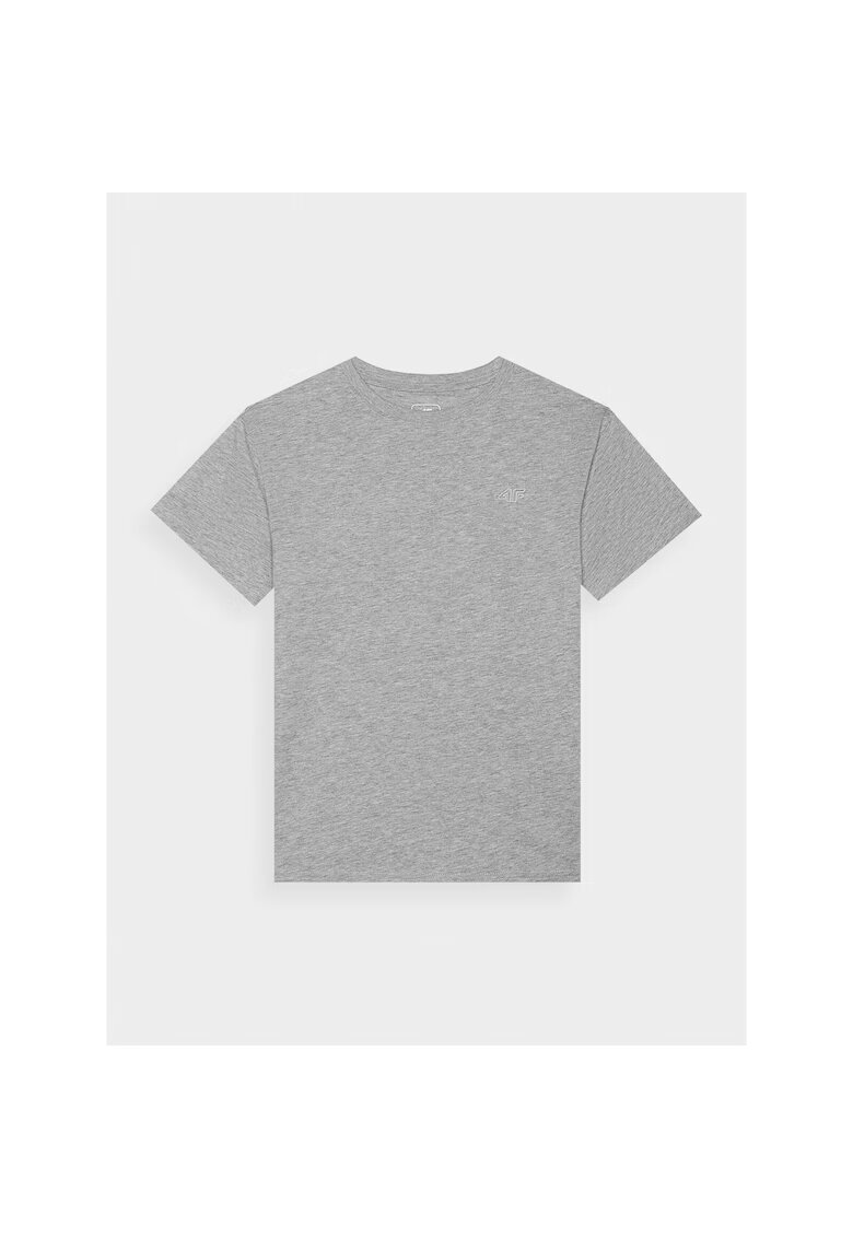 4F Tricou copii - gri - bumbac - croiala lejera