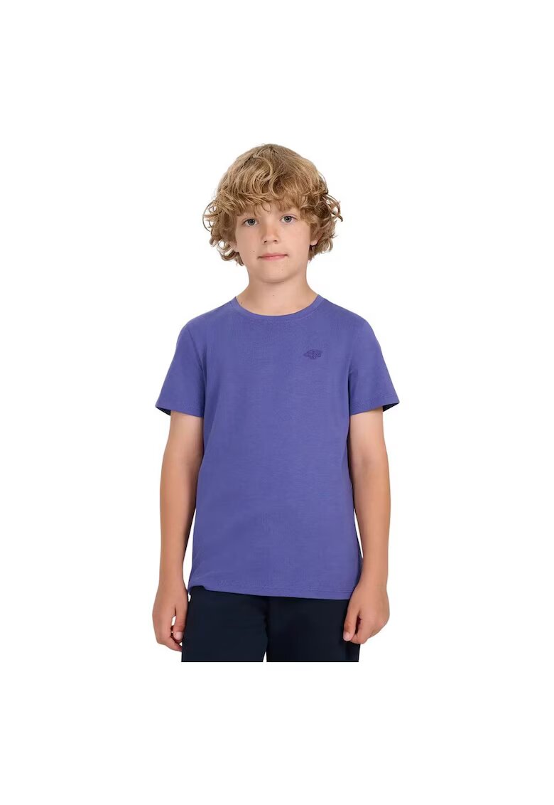 4F Tricou copii standard - violet - 100% bumbac - croiala - Violet