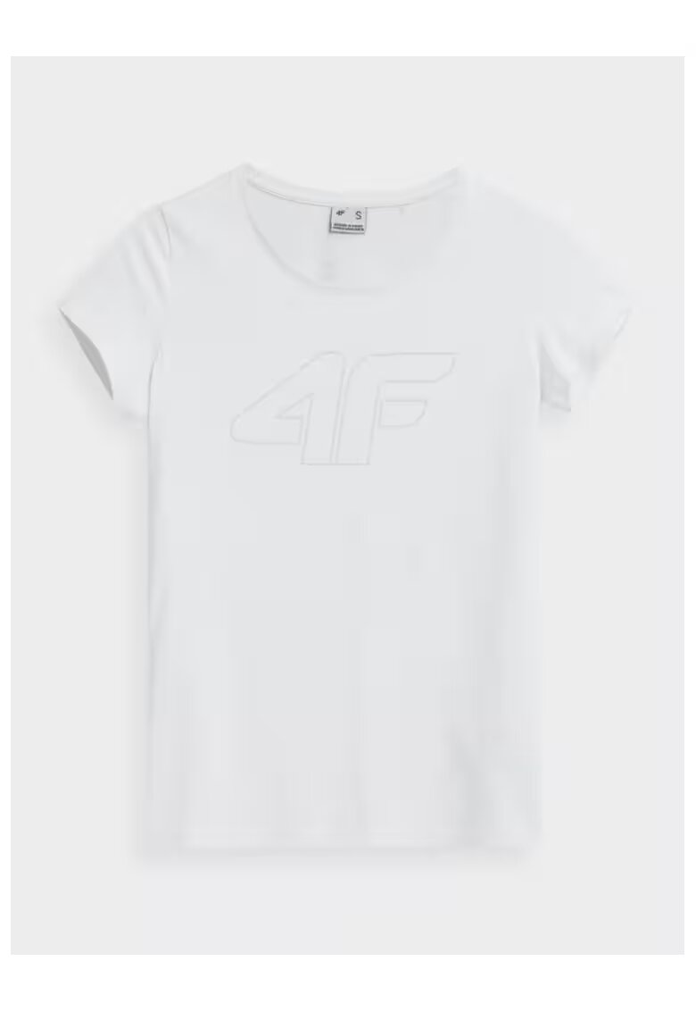 4F Tricou dama - 302882250 - Bumbac - Alb