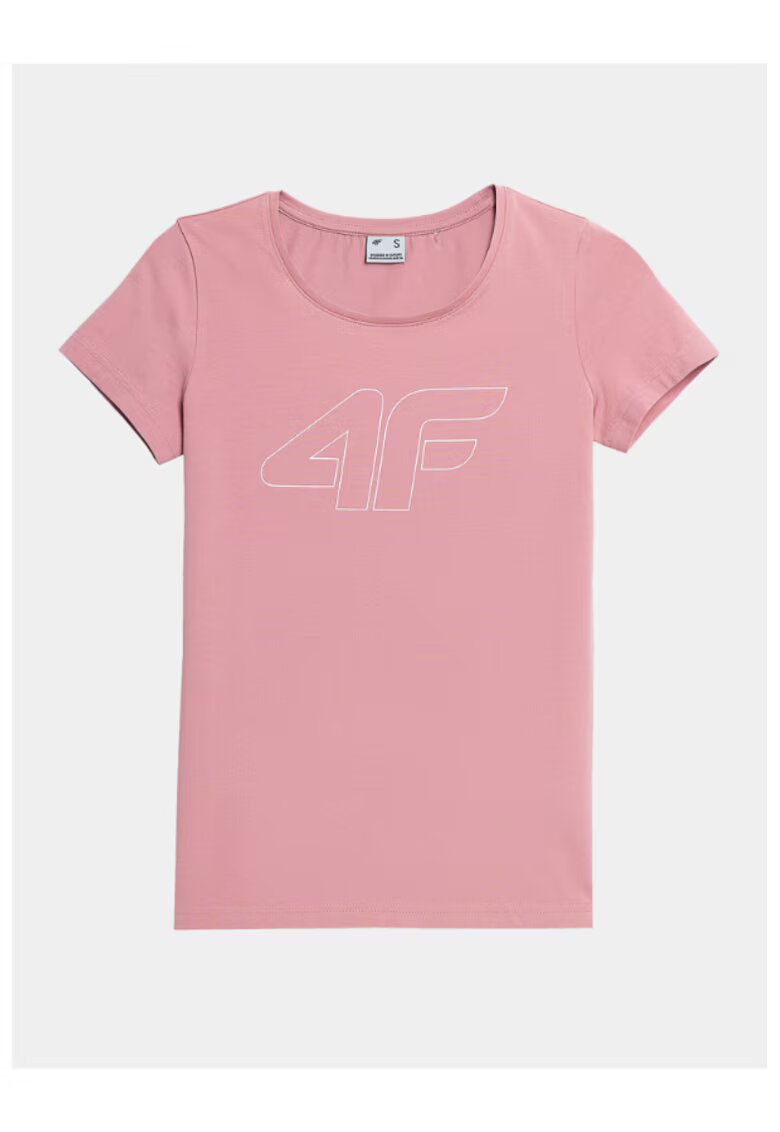 4F Tricou dama - 302882335 - Bumbac - Roz