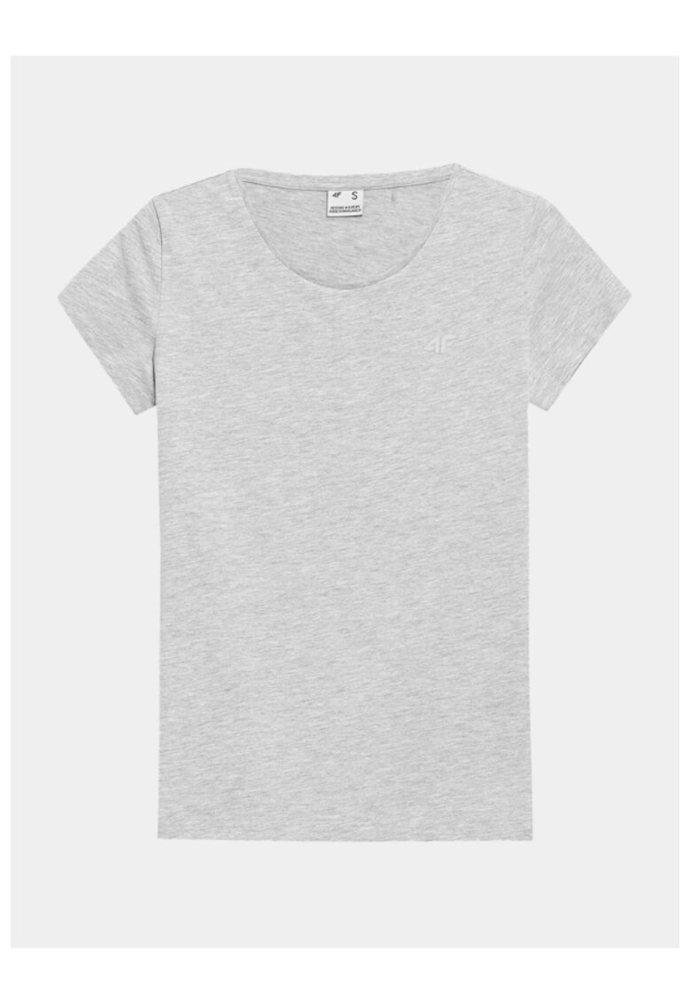 4F Tricou dama - 302882489 - Bumbac - Gri