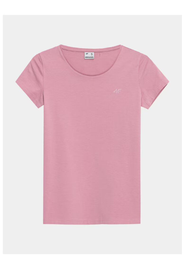 4F Tricou dama - 302882564 - Bumbac - Roz