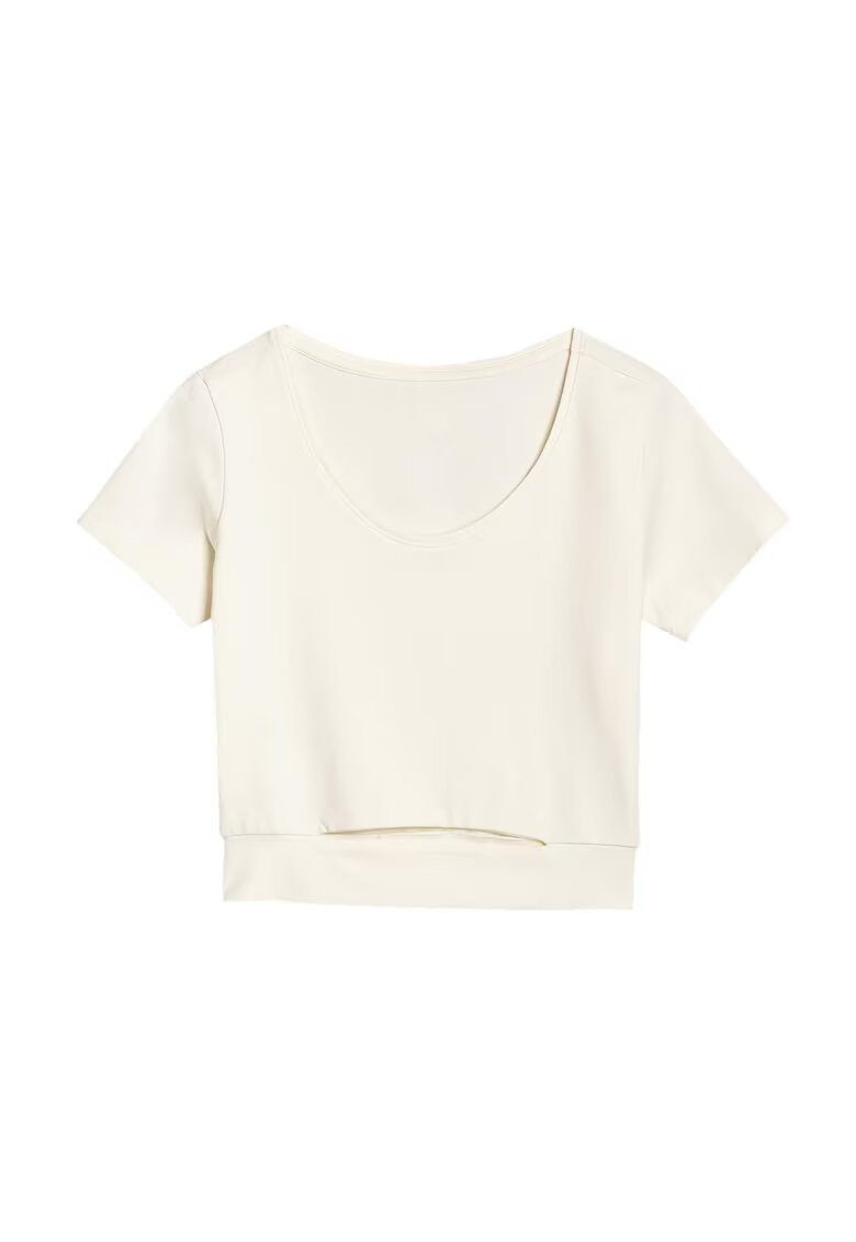 4F Tricou dama alb - bumbac - Alb
