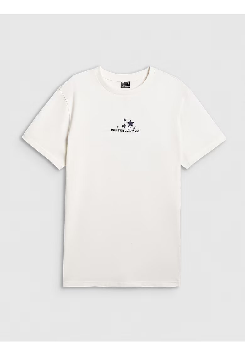 4F Tricou dama bej - bumbac -