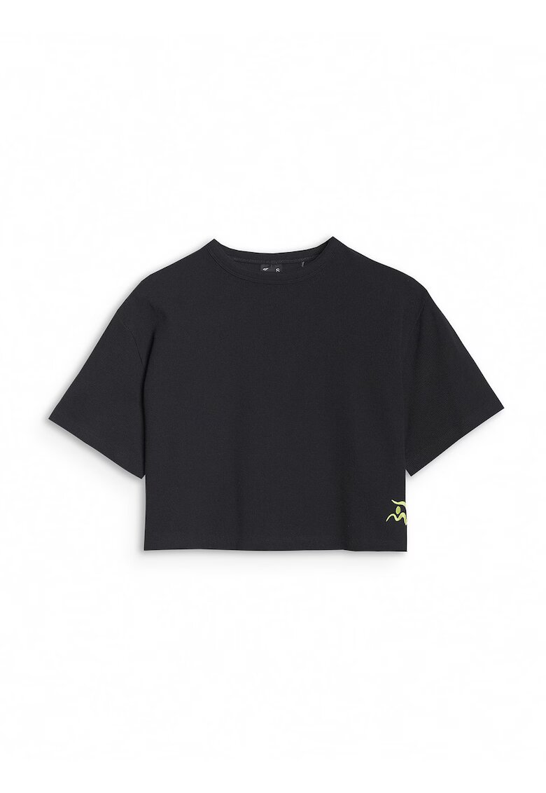 4F Tricou dama Bumbac - Negru - Negru