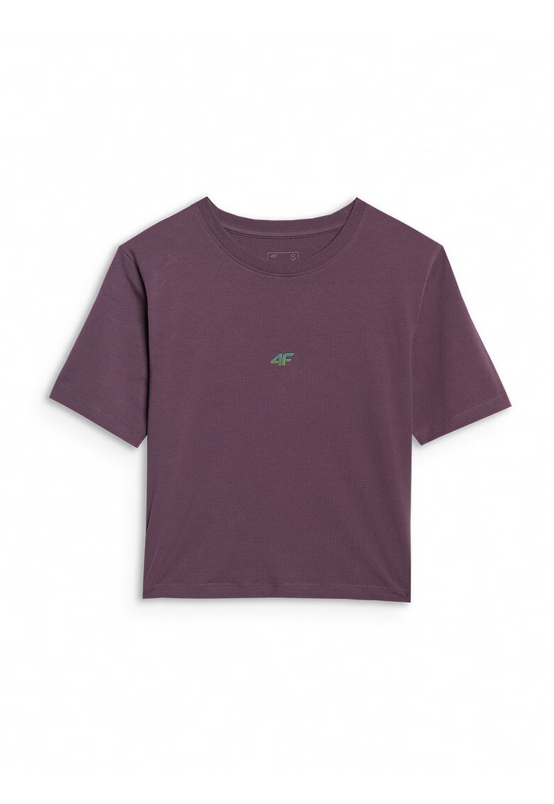 4F Tricou Dama Slim Fit - Bumbac - Violet Inchis - Reflectorizant - - Violet inchis