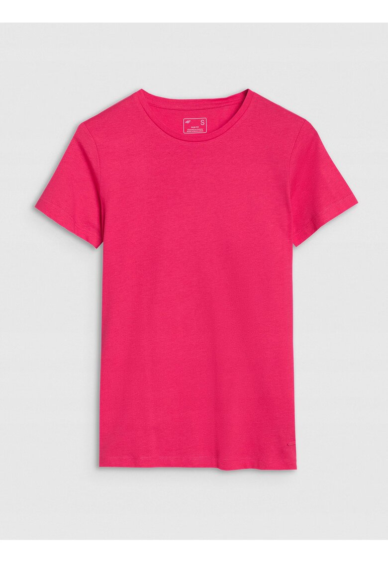 4F Tricou dama Slim - roz - stil sportiv