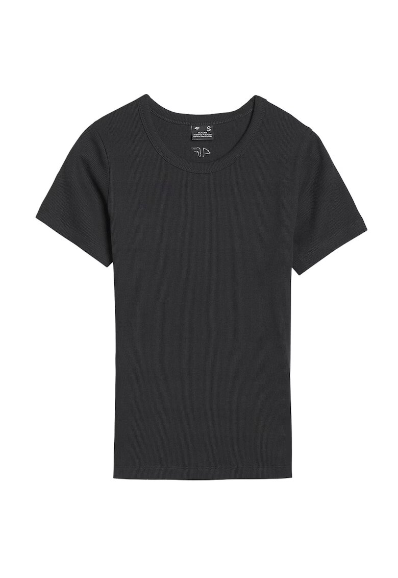 4F Tricou dama WSS25TTSHF1968-20S - - Bumbac - Negru