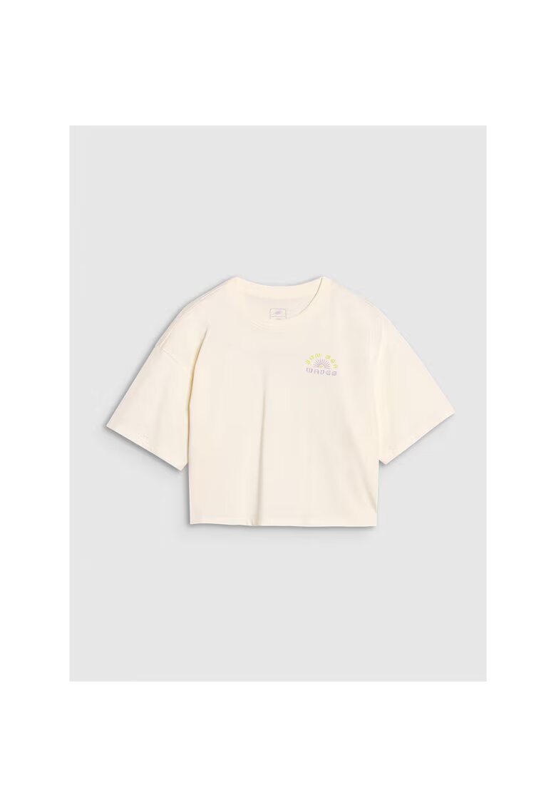 4F Tricou fete JWSS25TTSHF1868-11S - - Bumbac - Alb