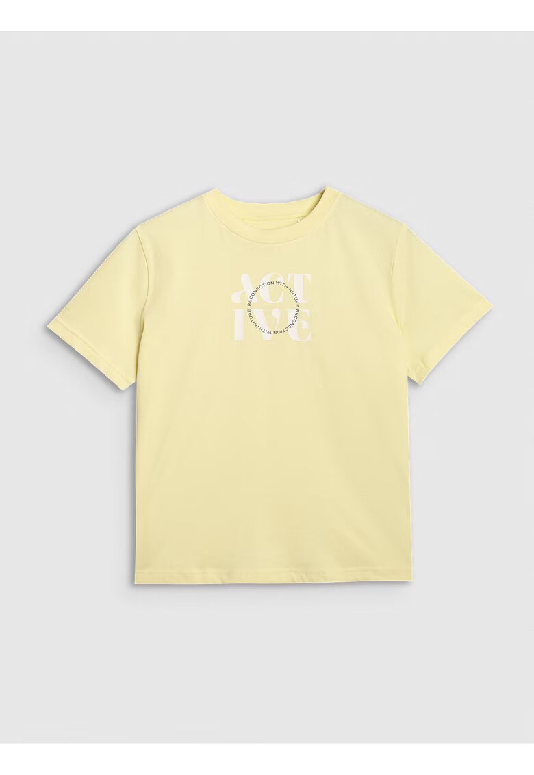 4F Tricou galben dama - Galben