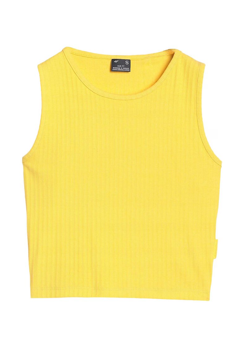 4F Tricou galben pentru dama - Galben