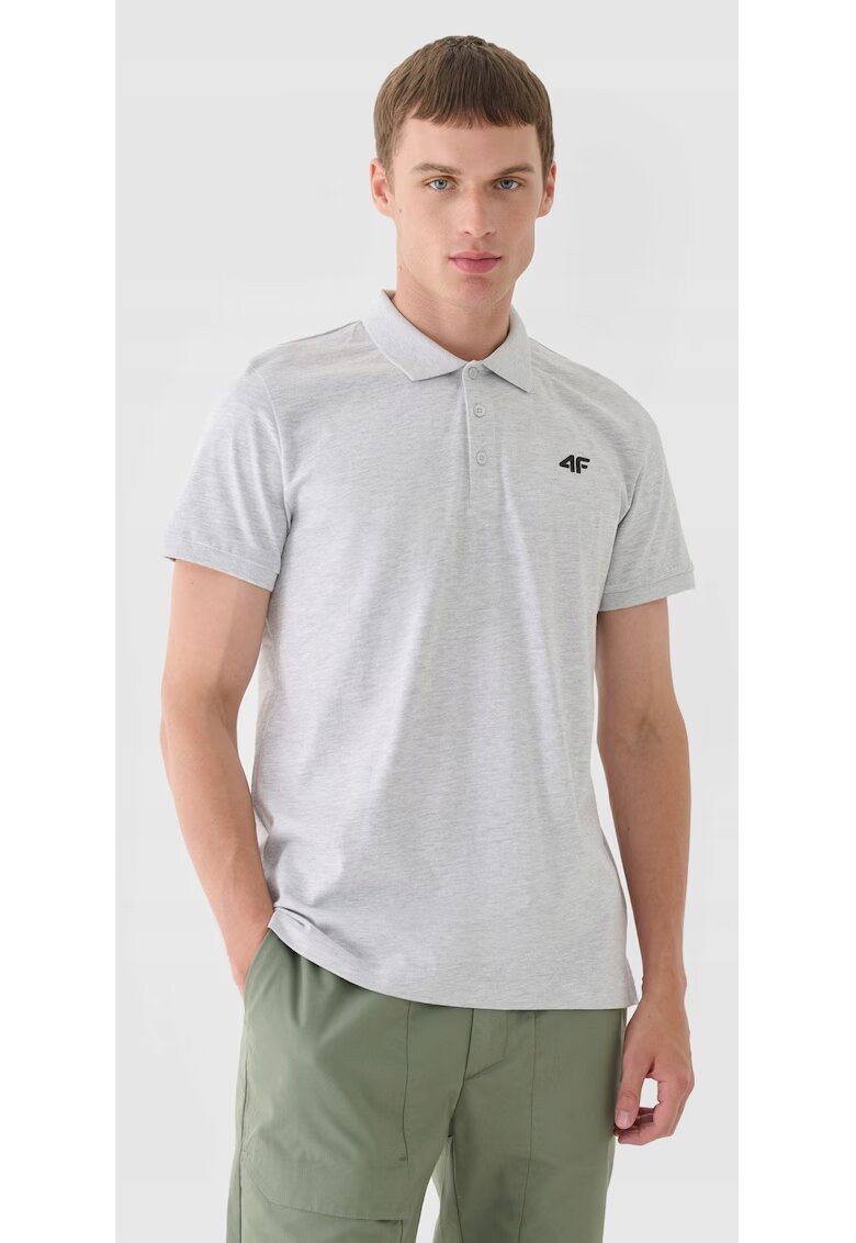 4F Tricou gri barbati Bumbac