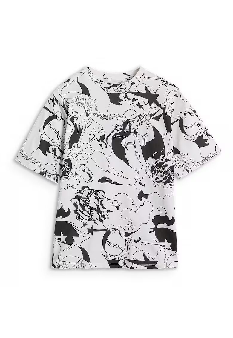 4F Tricou Oversize Fete Multicolor Bumbac - 48934 - Multicolor