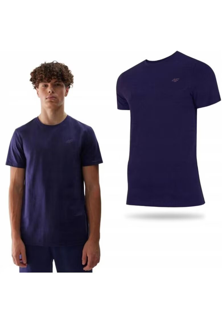 4F Tricou pentru barbati - Bumbac - Bleumarin - Bleumarin