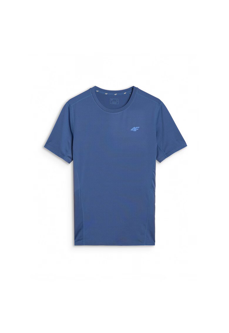 4F Tricou pentru barbati slim - uscare rapida - albastru marin - material sintetic