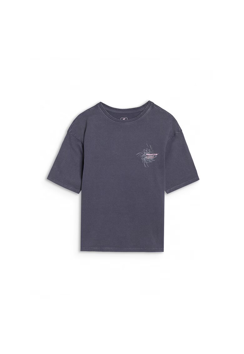 4F Tricou pentru fete - Bumbac - Gri - Gri
