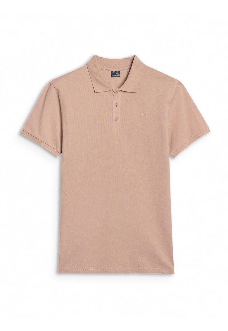 4F Tricou Polo Barbati Bej - Bumbac 100% - S-XXL - Bej