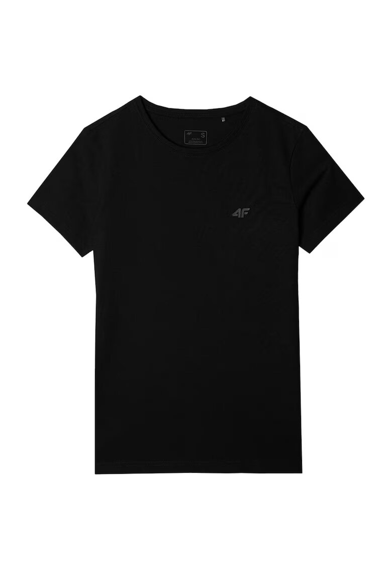 4F Tricou Slim Negru XS-XXL - Negru