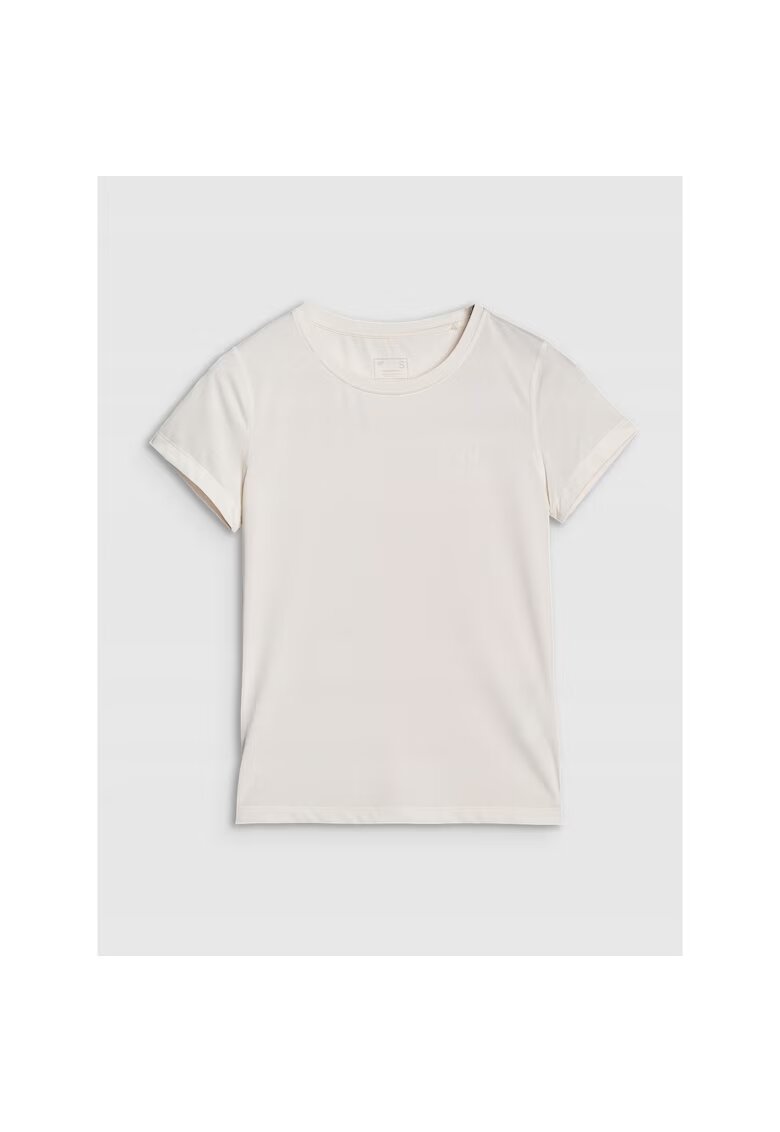 4F Tricou sport alb - uscare rapida - poliester - pentru femei