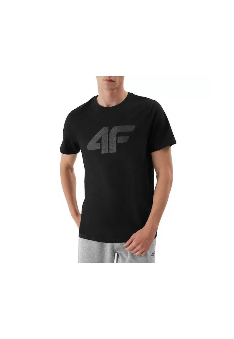 4F Tricou sport barbati bumbac - negru - Negru