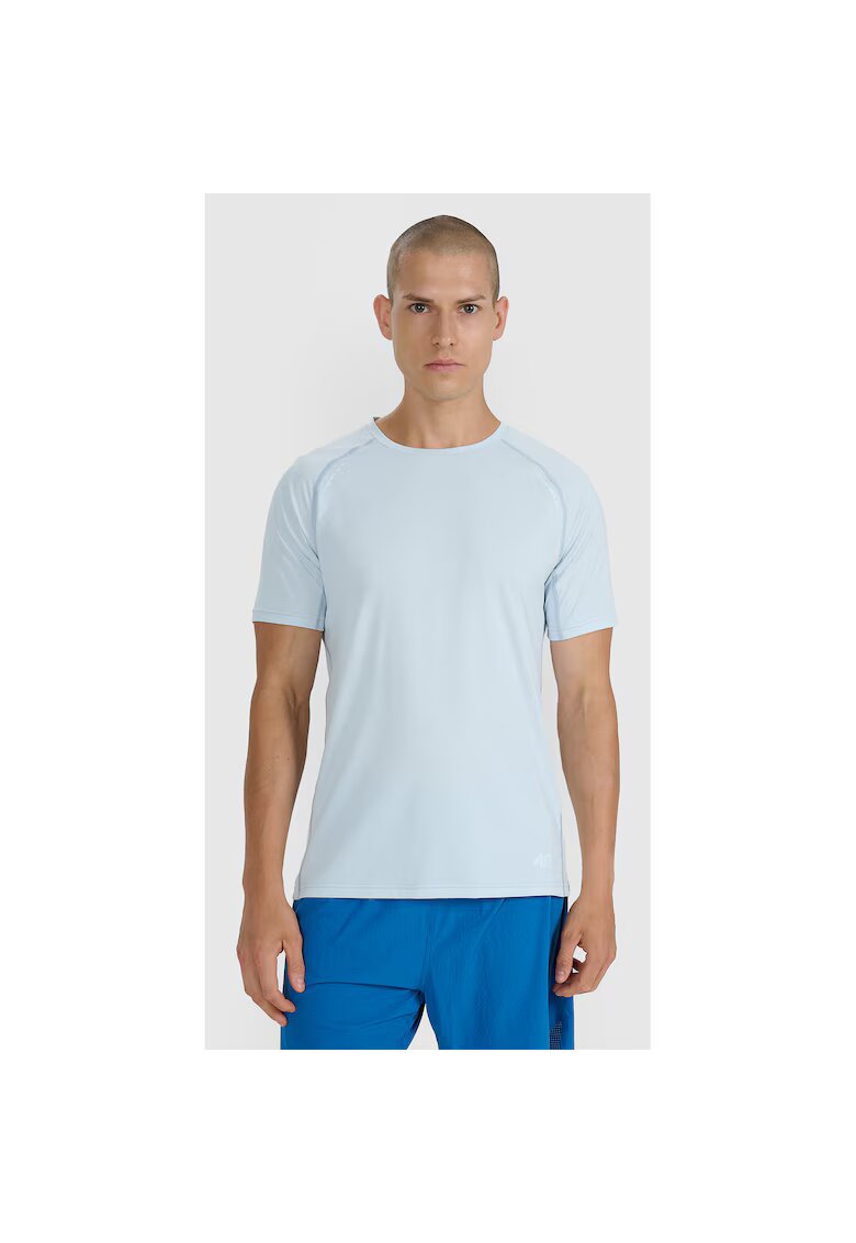 4F Tricou Sport Barbati - Reflectorizant - Ventilatie Superioara - Uscare Rapida - Confortabil - Albastru - Albastru deschis