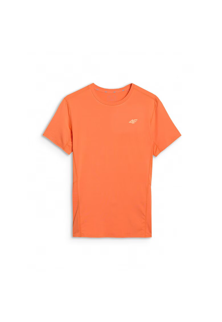 4F Tricou sport barbati slim - uscare rapida - portocaliu - material sintetic