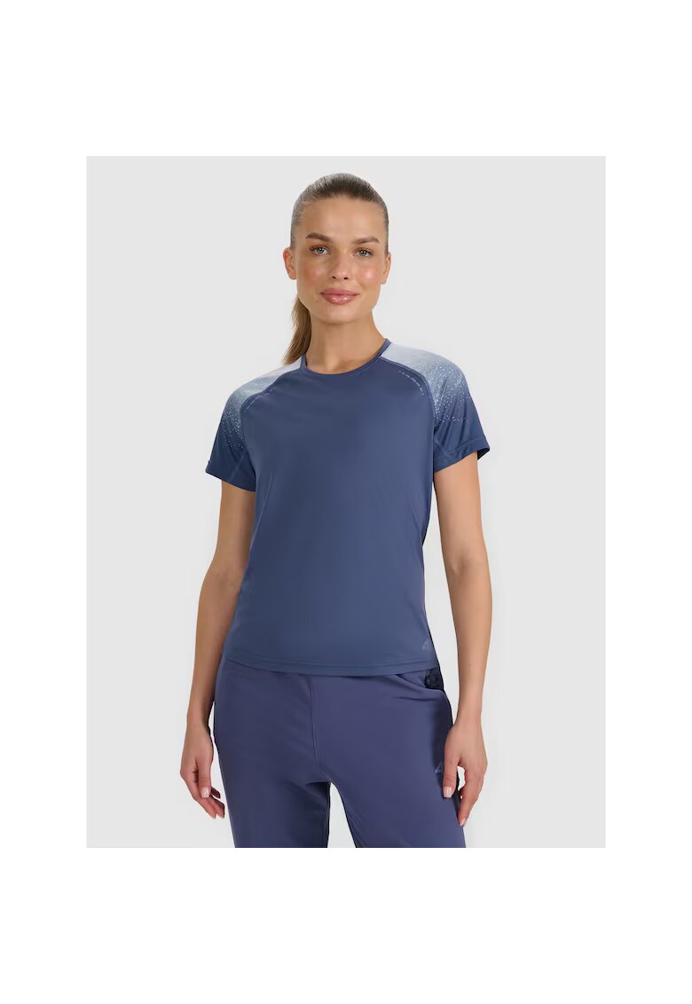 4F Tricou sport dama antrenament - albastru - poliester