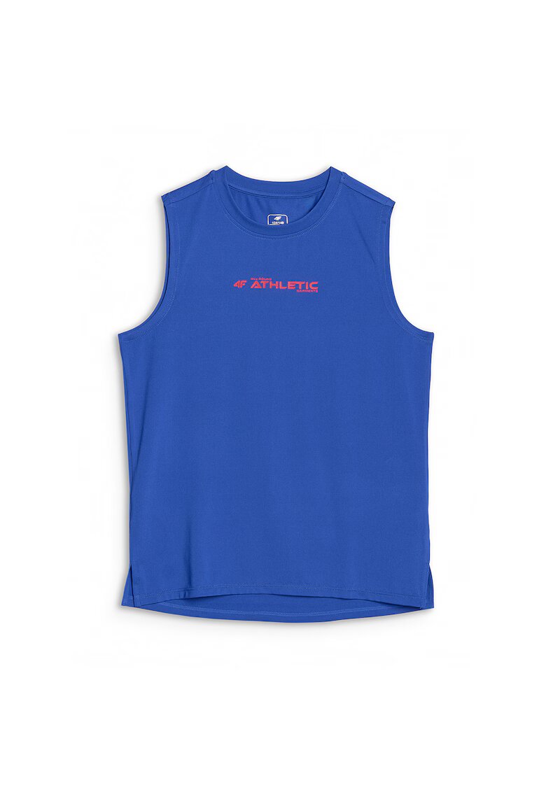 4F Tricou sport pentru baieti - uscare rapida - albastru - sintetic