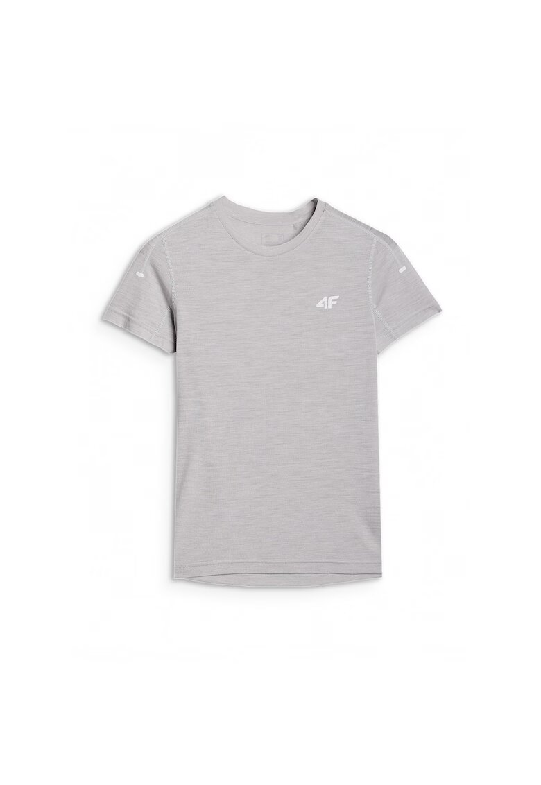 4F Tricou trekking dama - Textil - Gri deschis