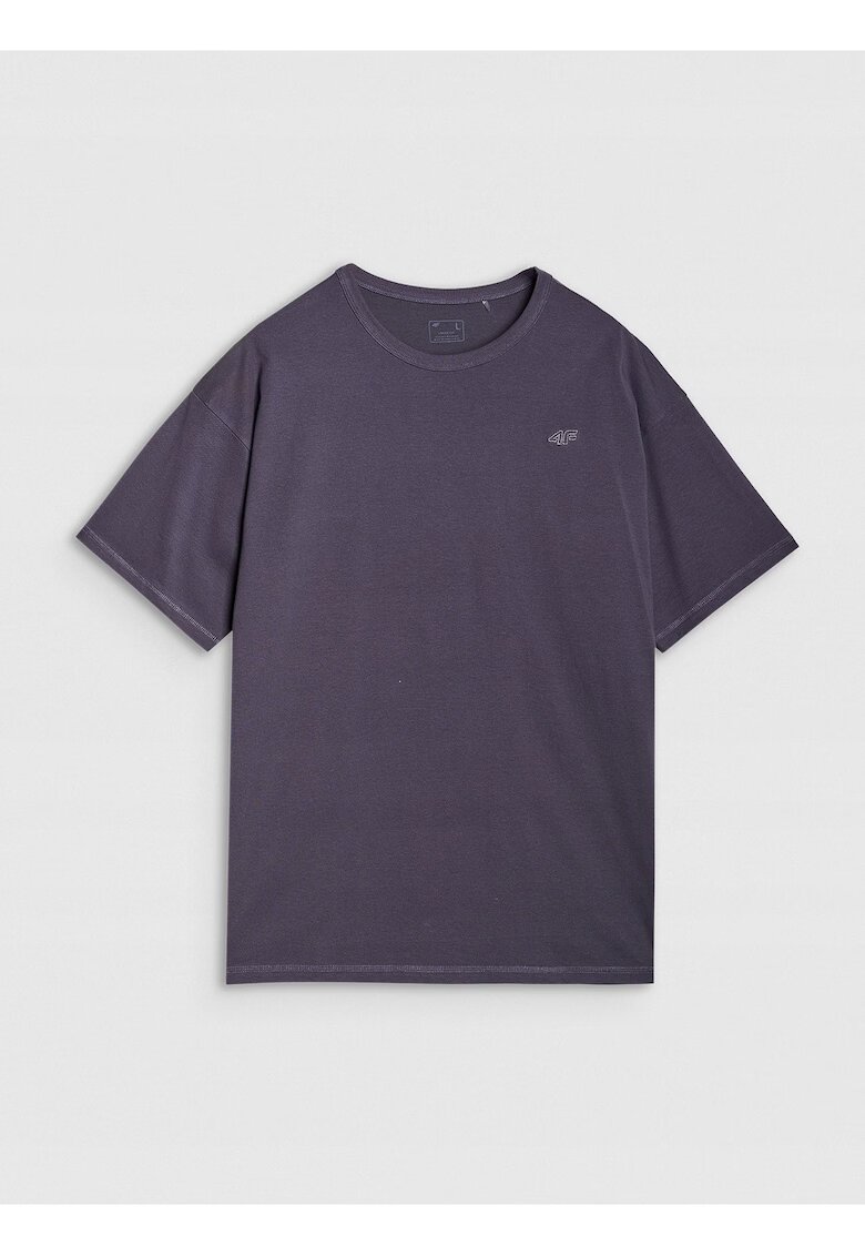 4F Tricou Unisex Oversize Antracit 100% Bumbac - Marimi XS-XXL - Croiala Sportstyle - Sezon SS25