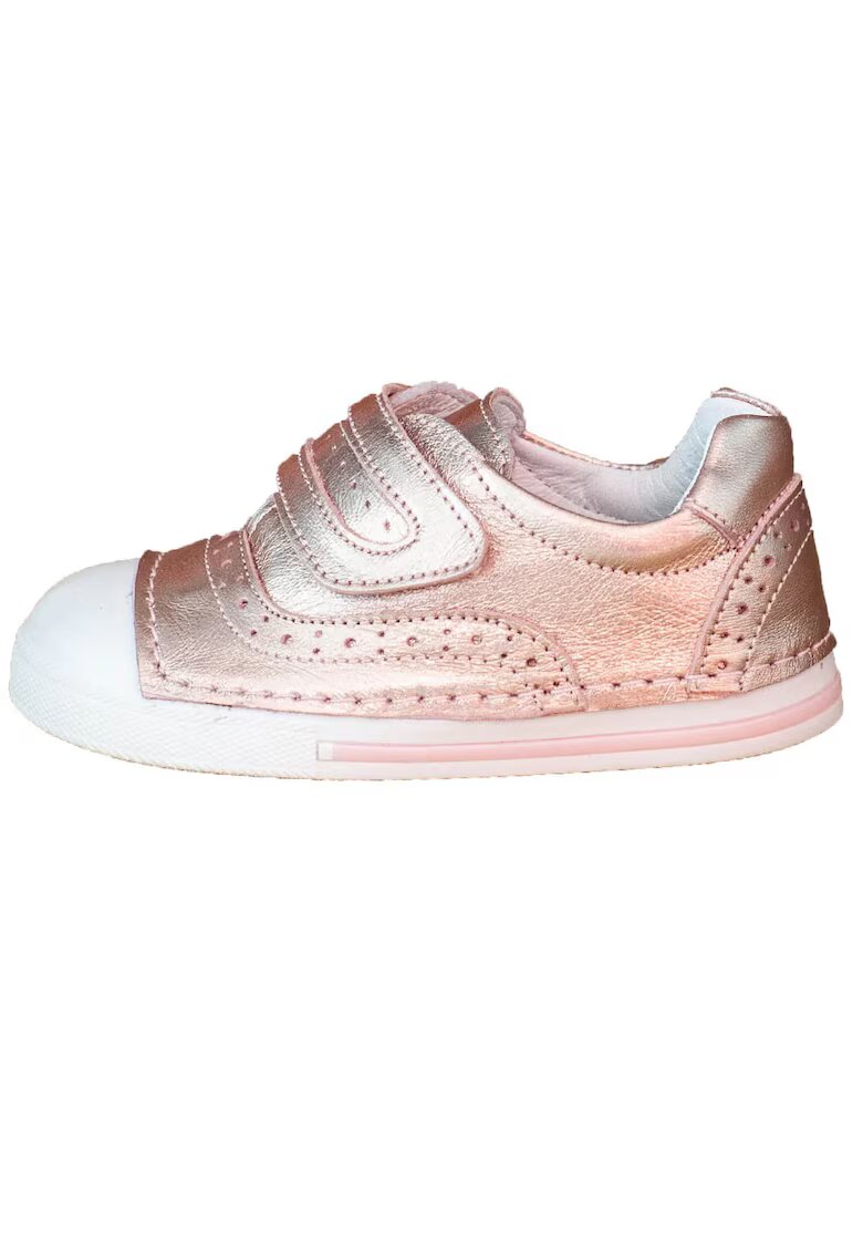 4Kids Pantofiori stil tenisi - cu scai - 052 - Roz metalizat -