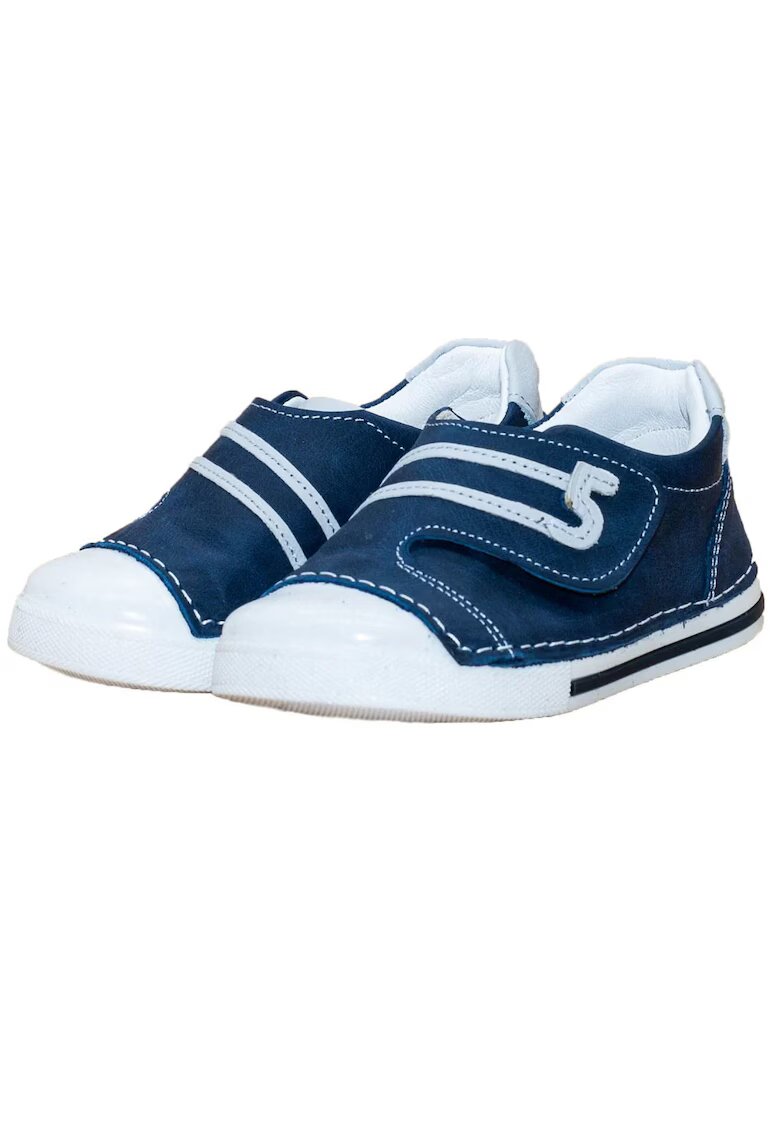 4Kids Pantofiori stil tenisi - cu scai - piele naturala - 065B