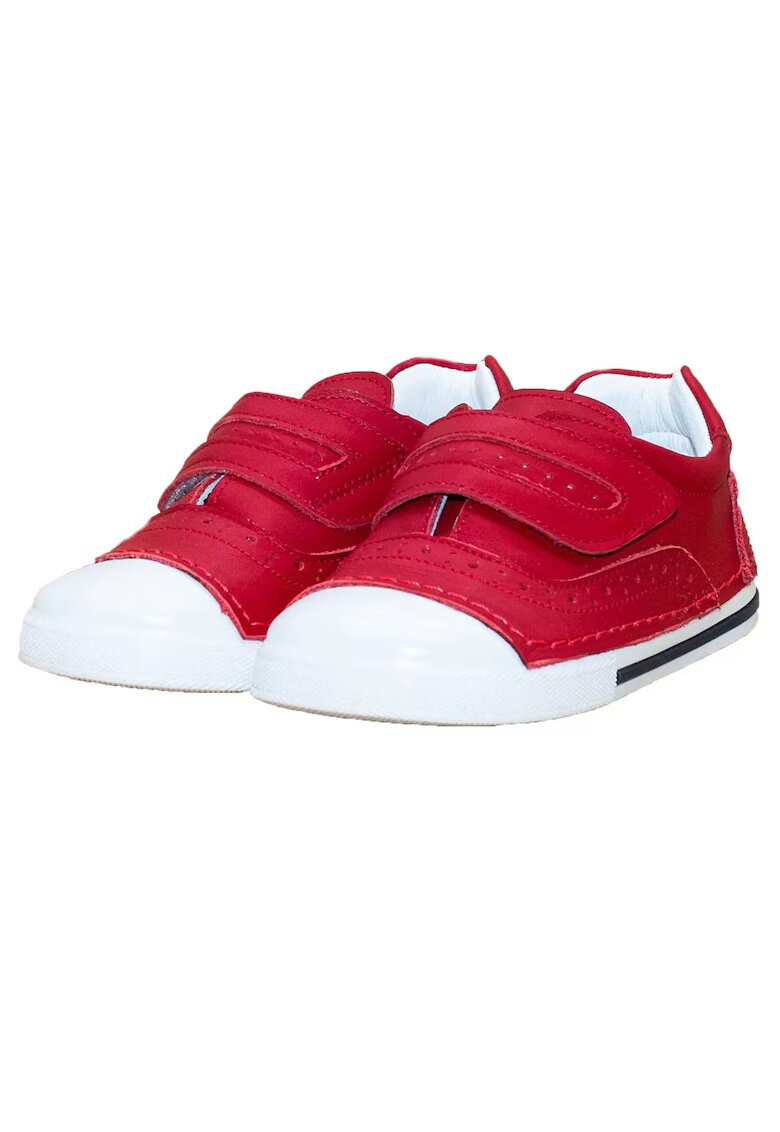 4Kids Pantofiori stil tenisi - piele naturala - cu scai - 052R