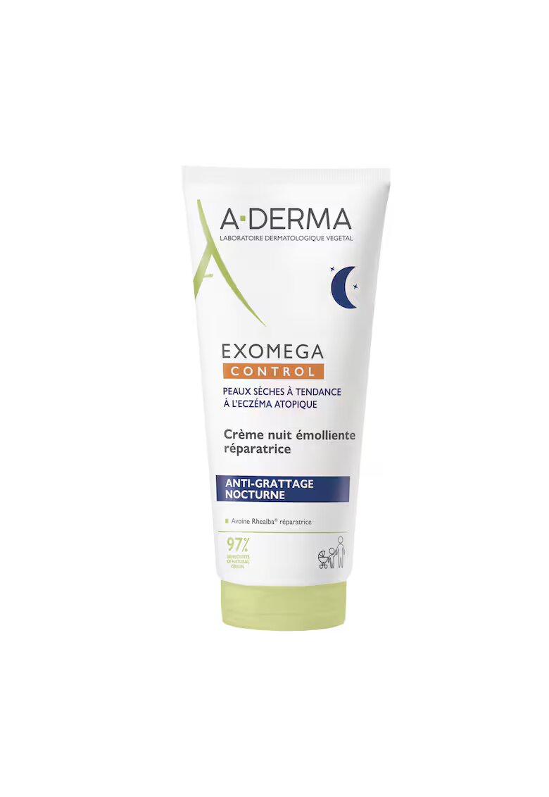 A-Derma Crema de noapte emolienta reparatoare - piele uscata - atopica Exomega Control - 200 ml