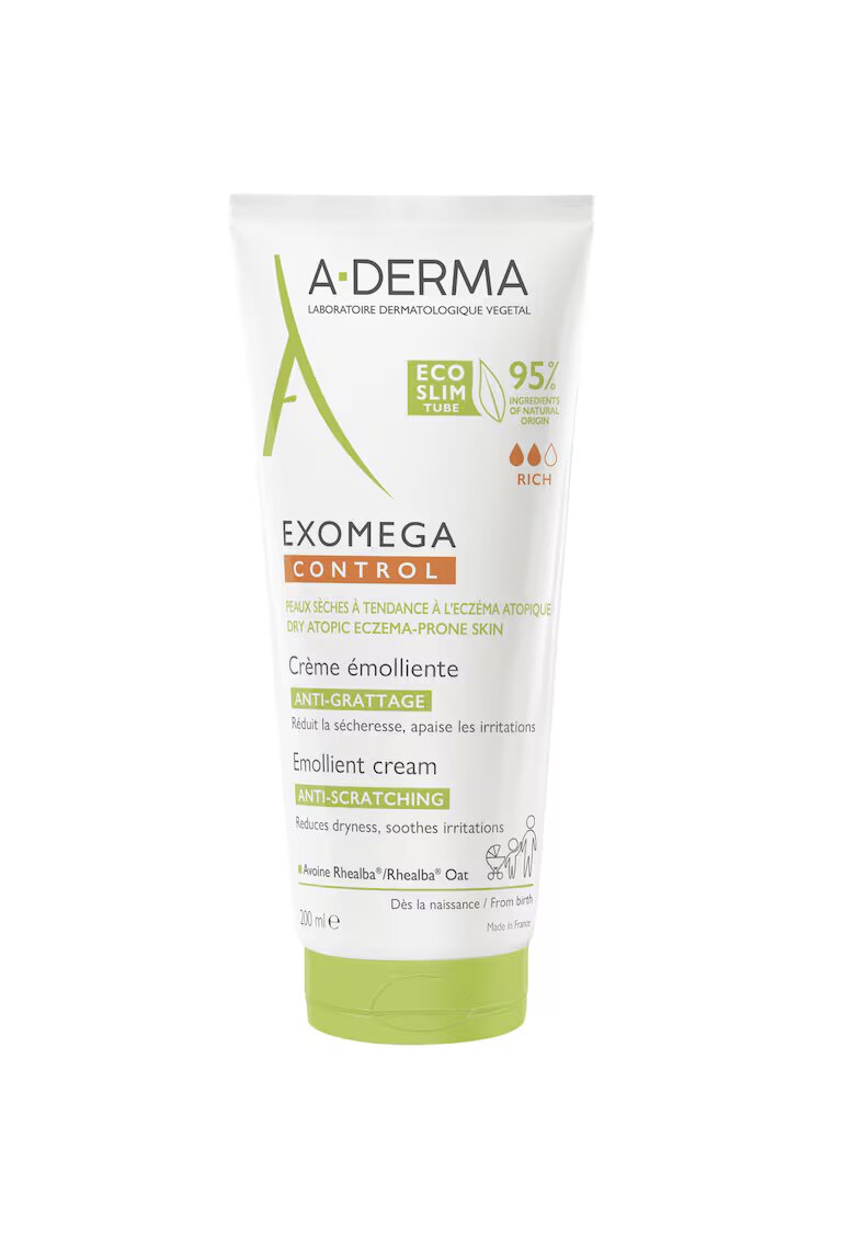 A-Derma Exomega Control Cremă emolientă pentru piele uscata cu tendinta atopic - 200 ml
