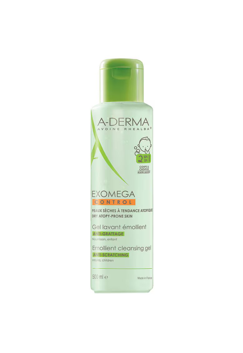 A-Derma Gel de curatare Exomega Control pentru piele uscata si atopica - pentru copii - 500 ml
