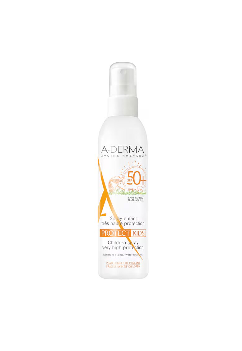 A-Derma Spray cu protectie solara Protect Kids pentru copii SPF 50+ - 200 ml