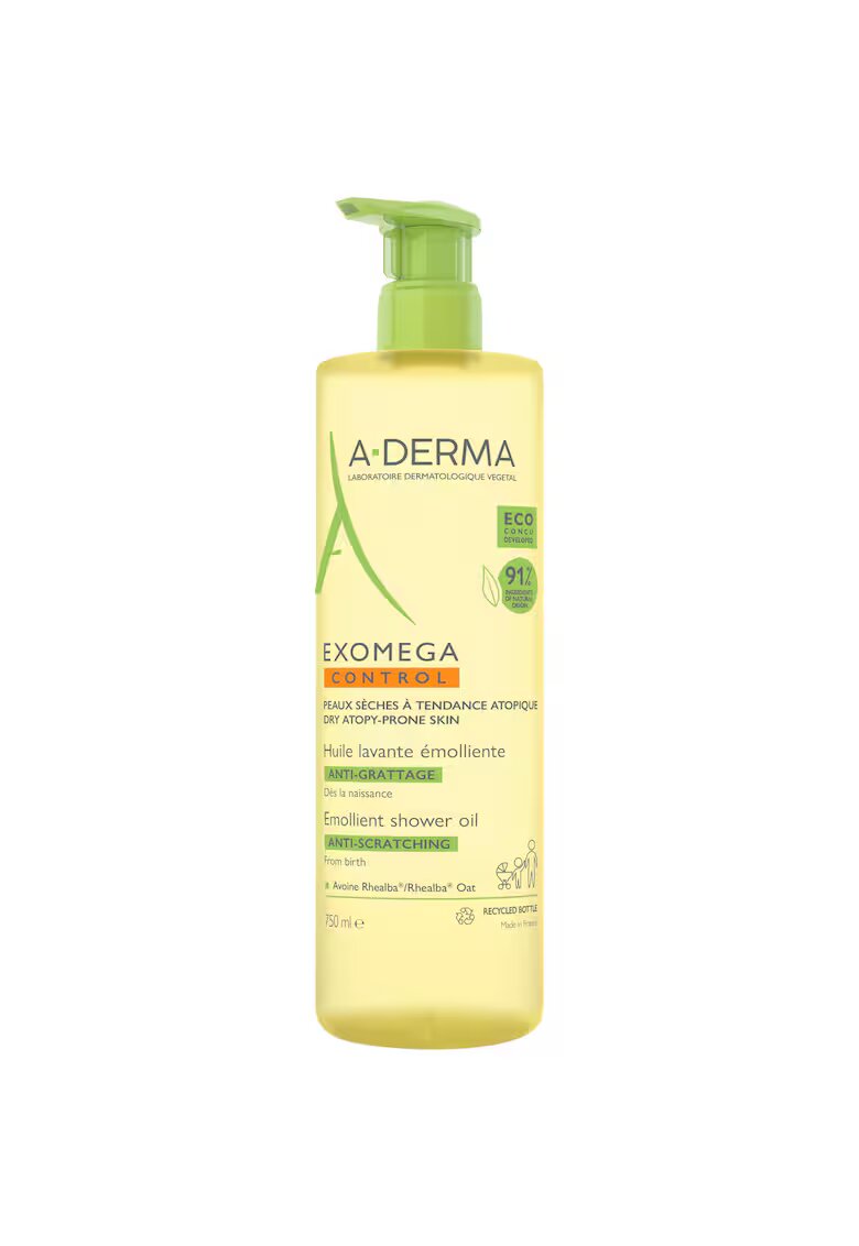 A-Derma Ulei de dus Exomega Control pentru piele uscata si atopica - 750 ml