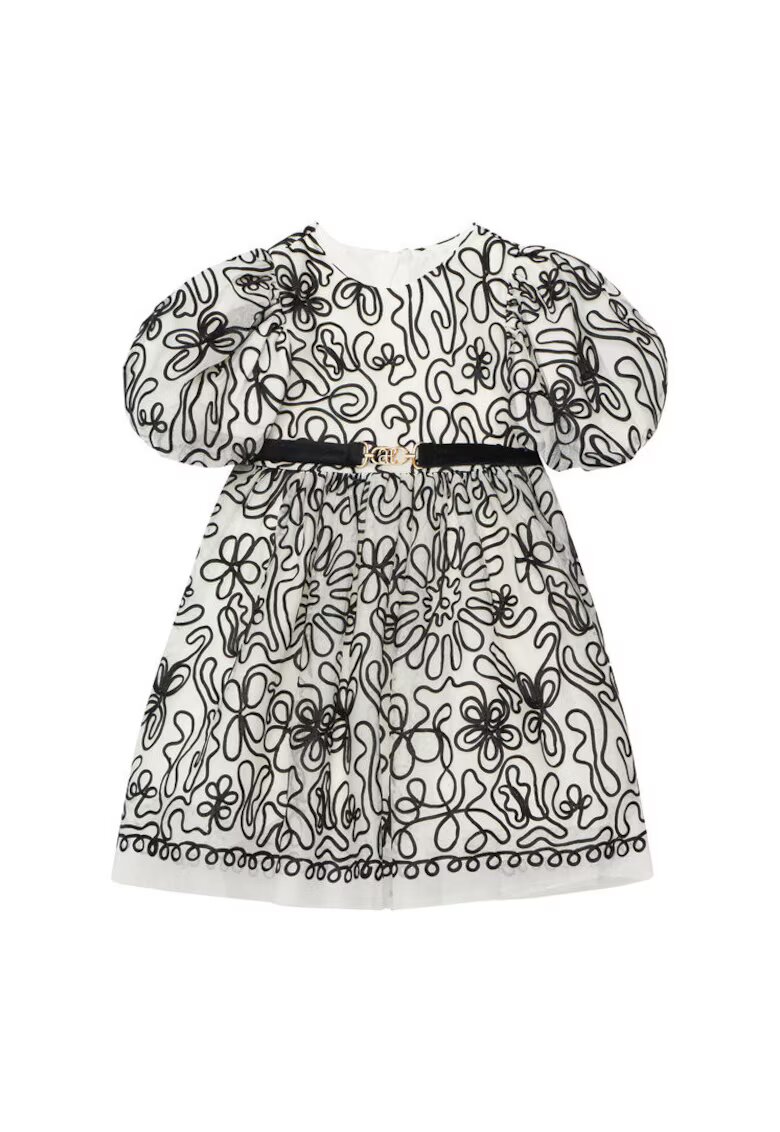 Abel & Lula Rochie fete - Ecru/Negru