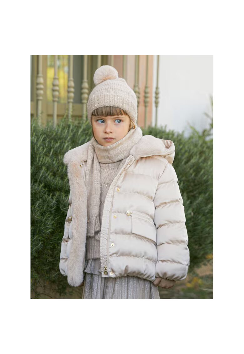 Abel  Lula Geaca din puf 5837 Bej Regular Fit - Poliester