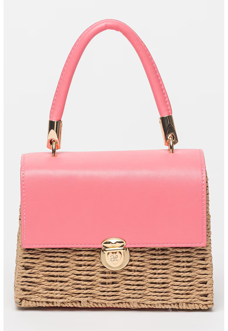 Abel  Lula Geanta crossbody cu bareta detasabila - Maro deschis/Roz