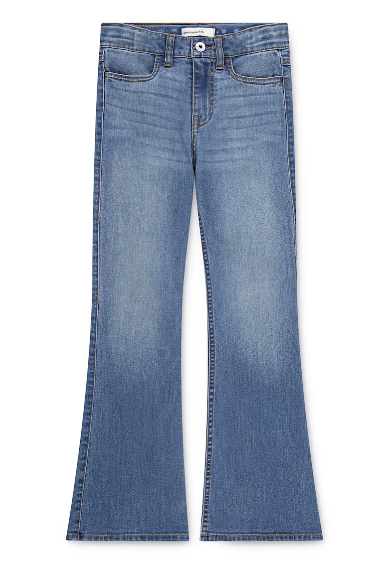 Abercrombie  Fitch Blugi evazati cu aspect decolorat - Albastru prafuit