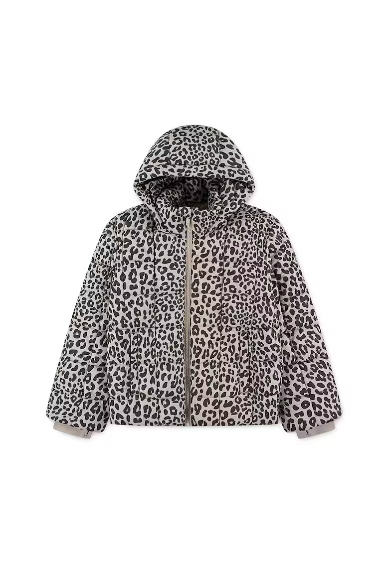 Abercrombie  Fitch Geaca cu model si fermoar - Negru/Maro taupe deschis