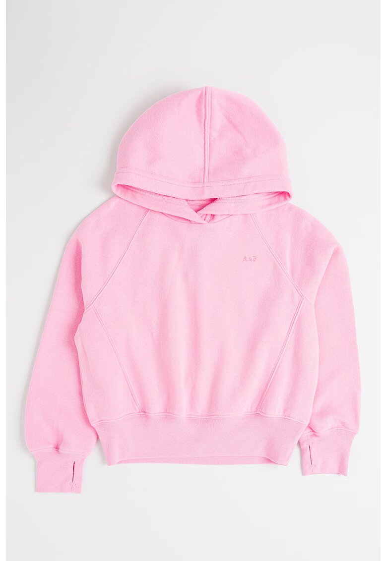 Abercrombie & Fitch Hanorac regular fit din amestec de bumbac - Roz