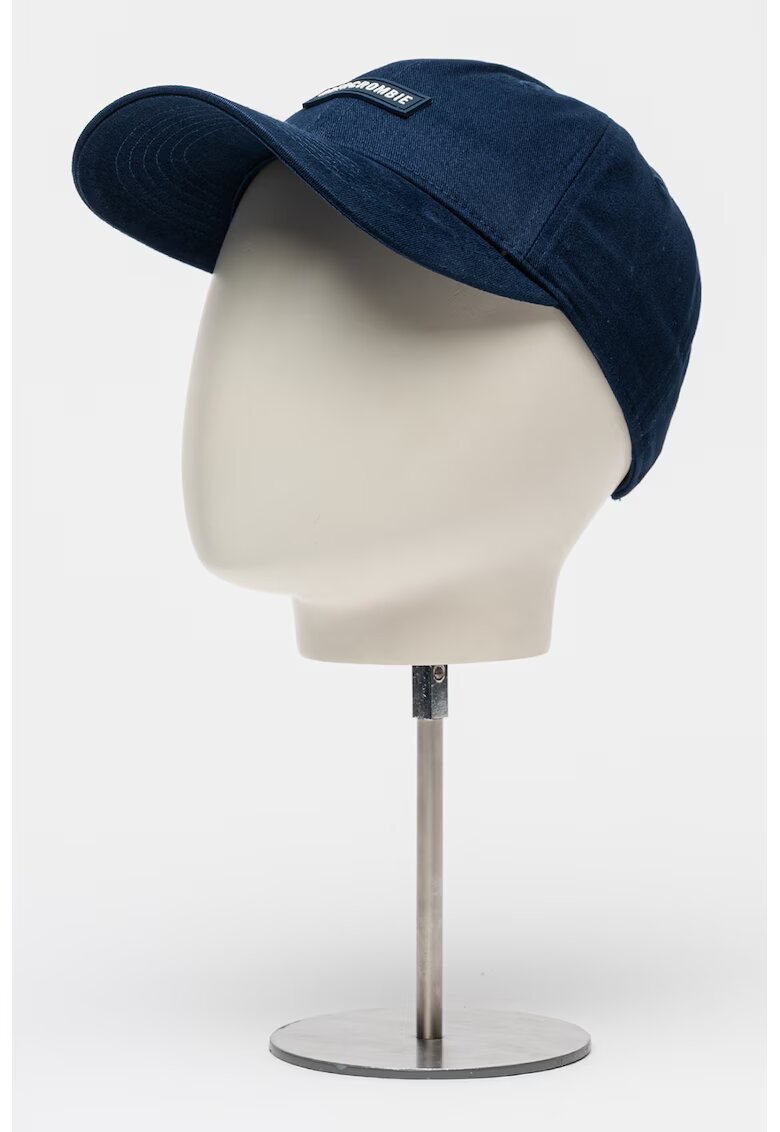 Abercrombie & Fitch Sapca baseball ajustabila cu aplicatie logo - Alb/Bleumarin