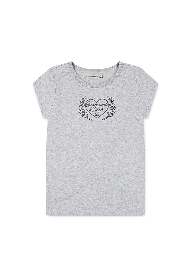 Abercrombie & Fitch Tricou din amestec de bumbac cu logo - Gri melange