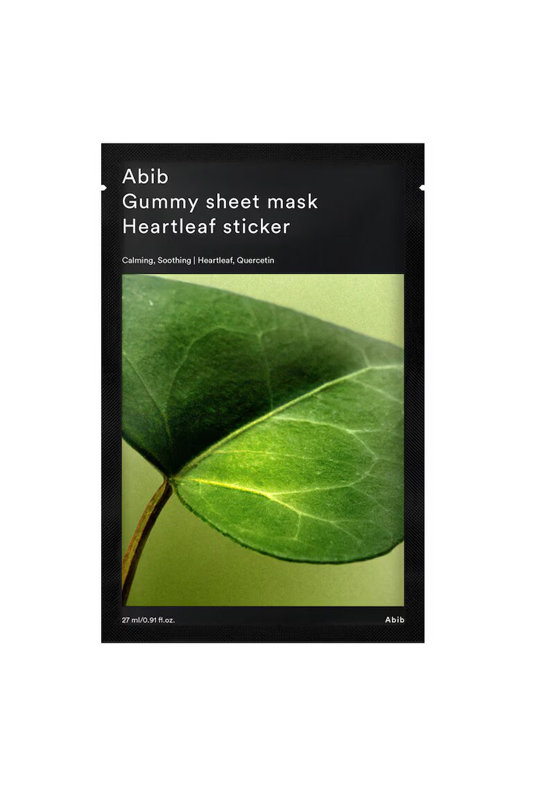 ABIB Masca de fata - Gummy Sheet Face Mask - Sticker Heartleaf - Calmant - 27ml