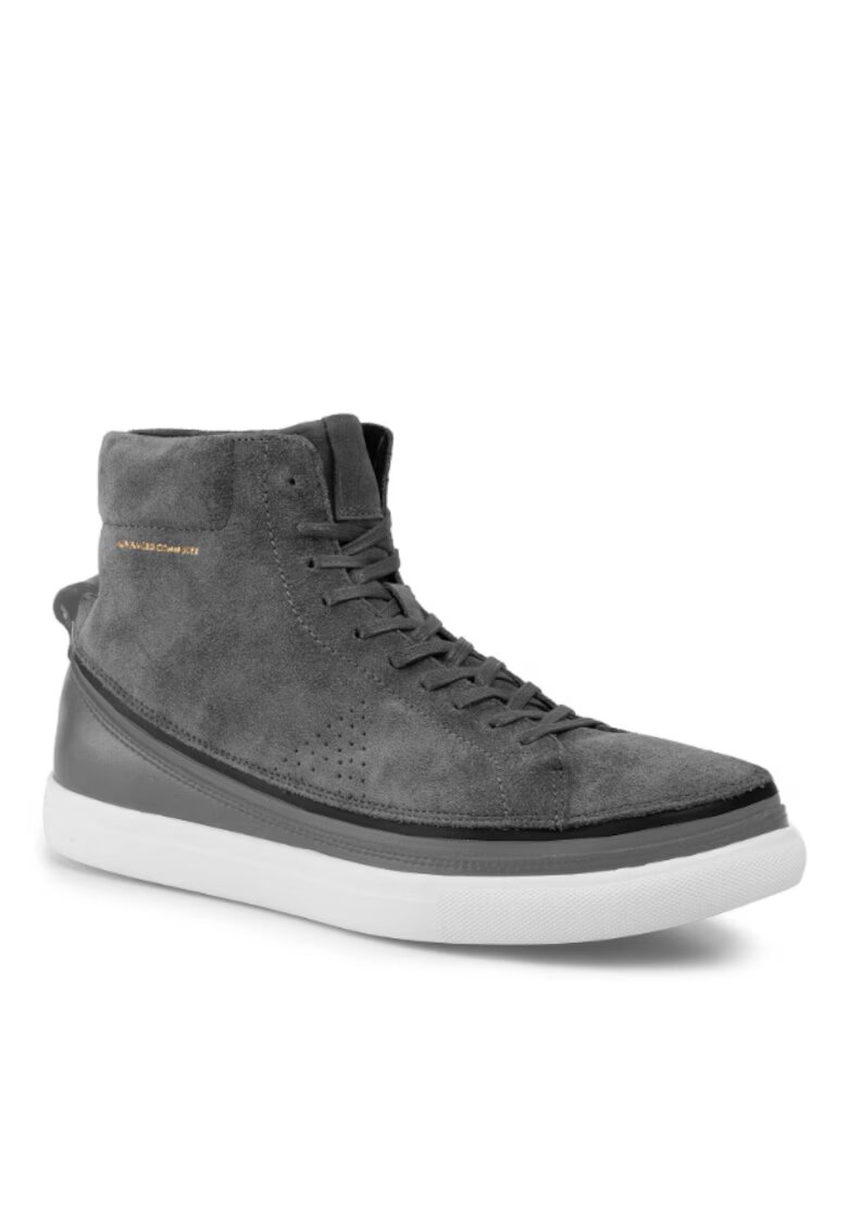 ACBC Tenisi barbati Piele naturala/Piele intoarsa - 206345691 - Gri