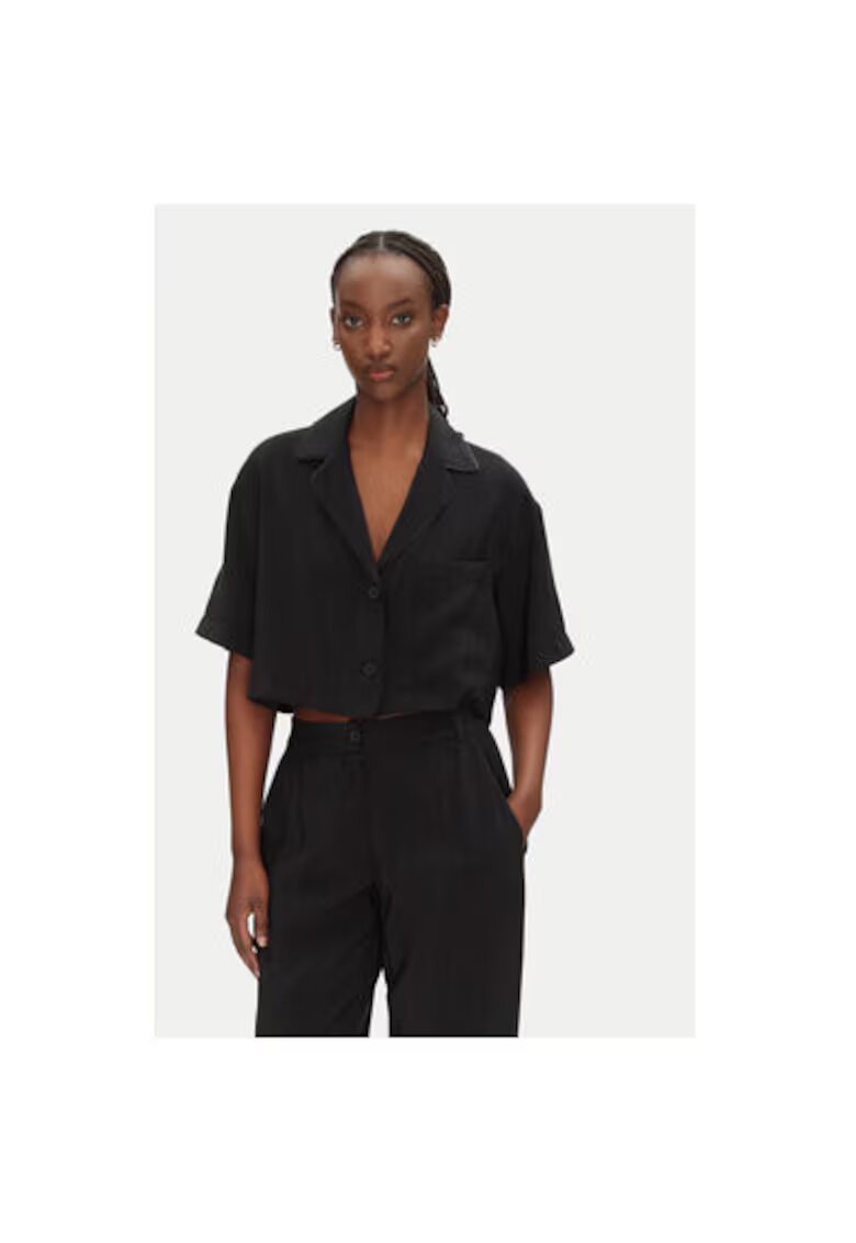 Access fashion Camasa dama 53-7043 - Rayon/Poliester - S-M INTL - Negru